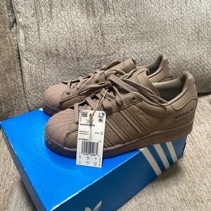 Brown Adidas Superstars